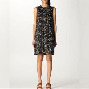 S. Max Mara Ghinea Dress in Black Cotton Printed